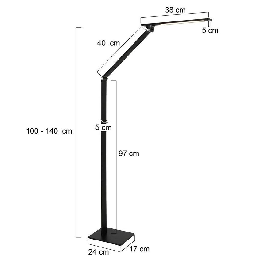 Steinhauer Serenade LED Vloerlamp Zwart 2685ZW
