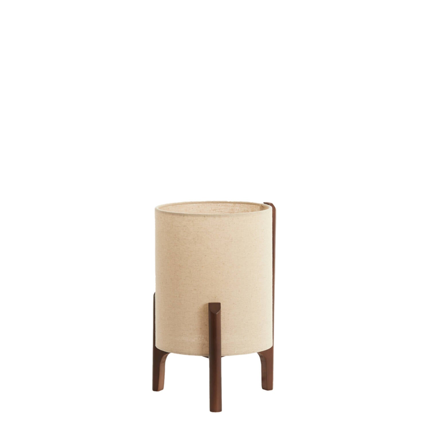 Table lamp Ø22x33 cm LITTO dark brown+linen natural
