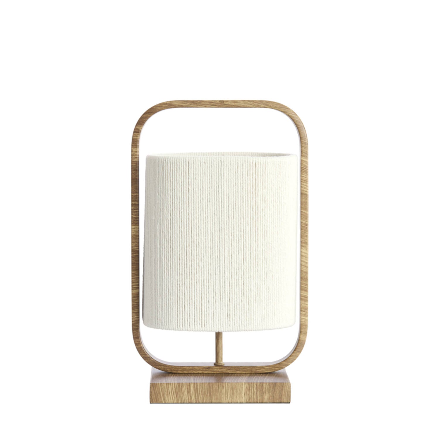 Table lamp 22,5x15x37,5 cm LECCE wood prnt naturl+rope cream