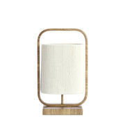 Table lamp 22,5x15x37,5 cm LECCE wood prnt naturl+rope cream