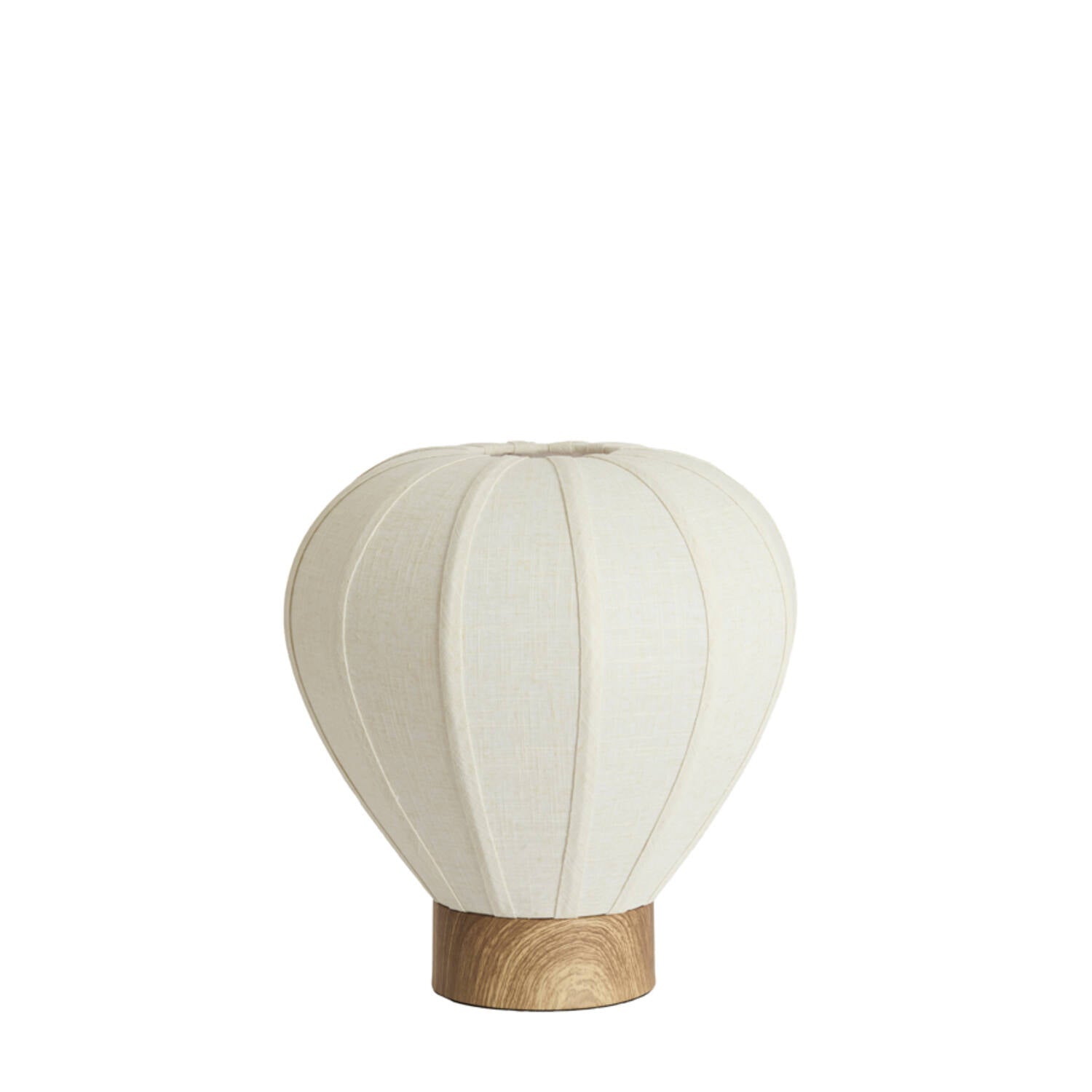 Table lamp Ø35x36 cm KYZO wood print natural+linen cream