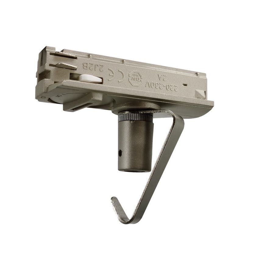 Fase Rail systeem Adapter voor Hanglamp Nikkelmat - De Smid Verlichting