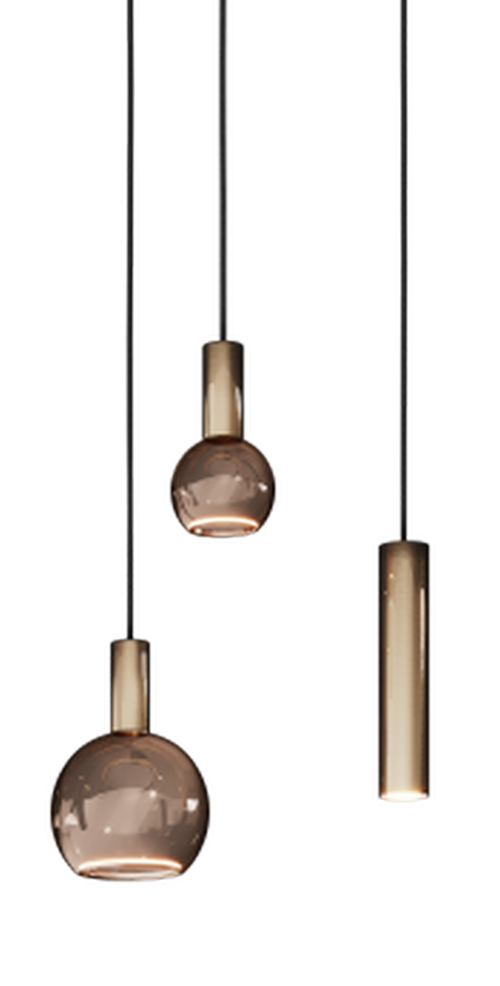 Ztahl Riva 7L-Hanglamp excl. Lichtbronnen 4300-Platinum