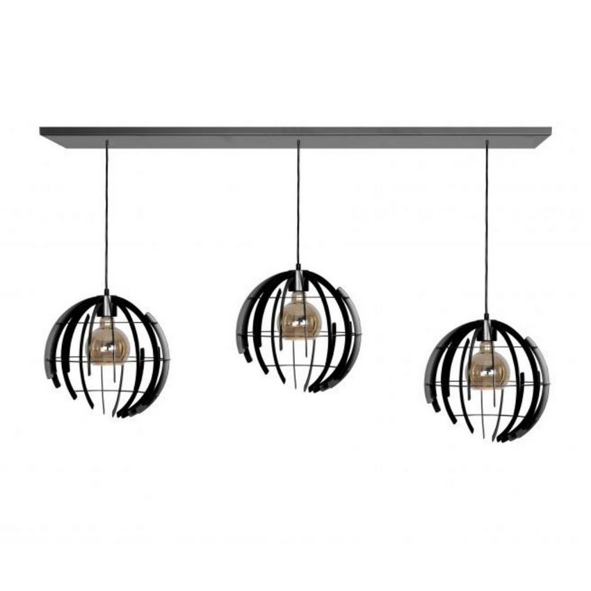 Ztahl Terra 3L-Hanglamp Balk 2405-9005 Zwart