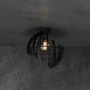 Ztahl Terra Plafonnière Ø35cm 2410-9005 Zwart Structuur