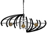 Ztahl Terra Hanglamp Ovaal 150x60cm 2408-9005 Zwart Structuur
