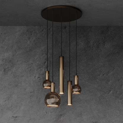 Ztahl Riva 5L-Hanglamp Rond Ø50cm 4330-Platinum
