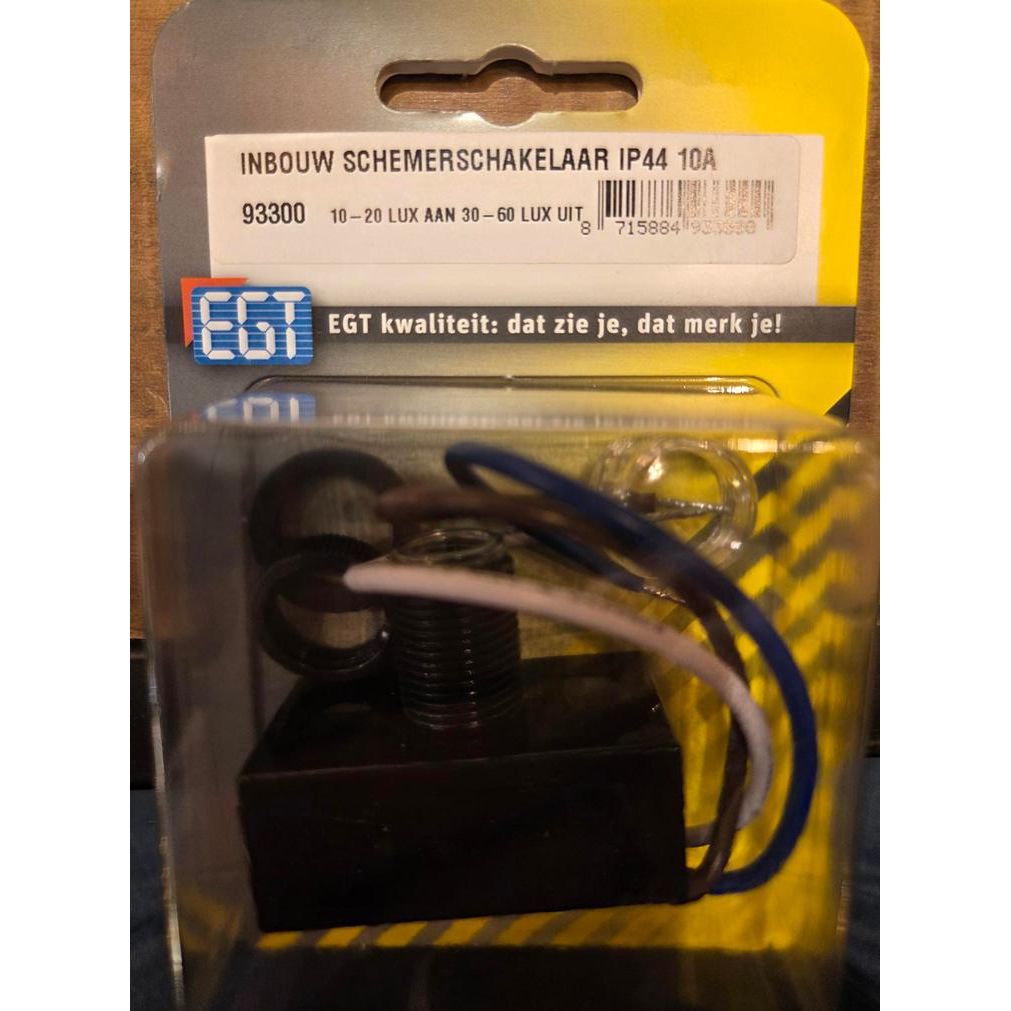 EGT Inbouw Schemerschakelaar IP44 10A