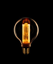 Eth Globe 80mm 5w/2,5w/1watt  Step-dimming E27 Flame