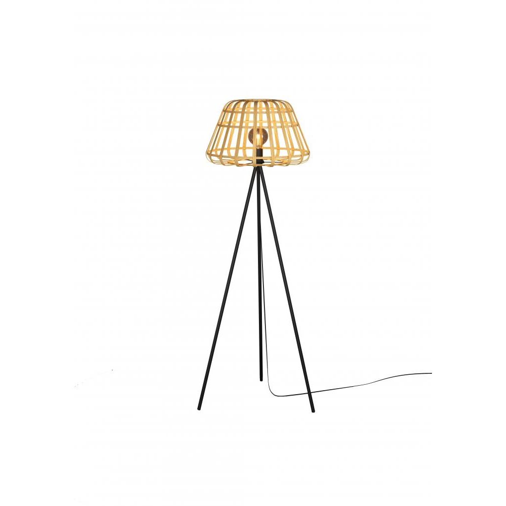 Montezuelo Vloerlamp Hout/Zwart - De Smid Verlichting