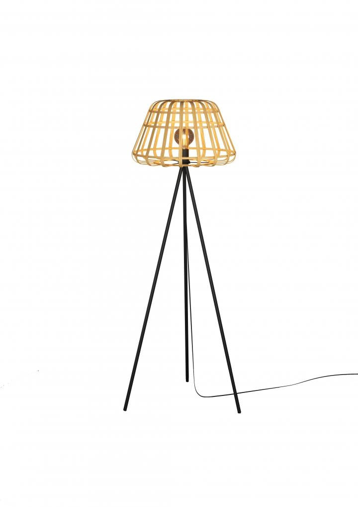 Montezuelo Vloerlamp Hout/Zwart