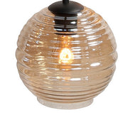 Fantasy Globe glas Ribbel Ø20cm G2041.28 Amber