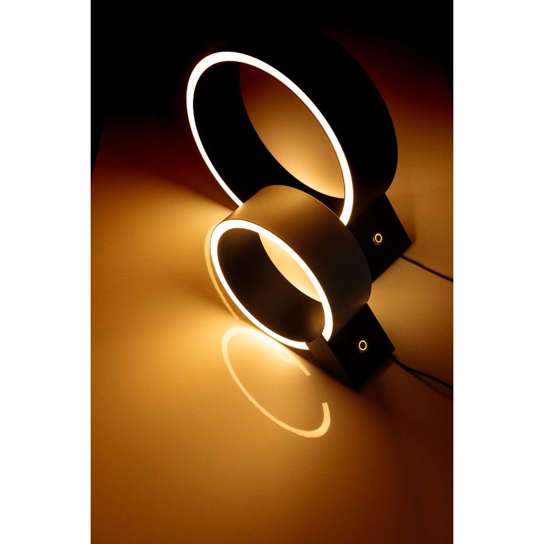 Eth The Q tafellamp led zwart 12w dimbaar Ø20cm - De Smid Verlichting