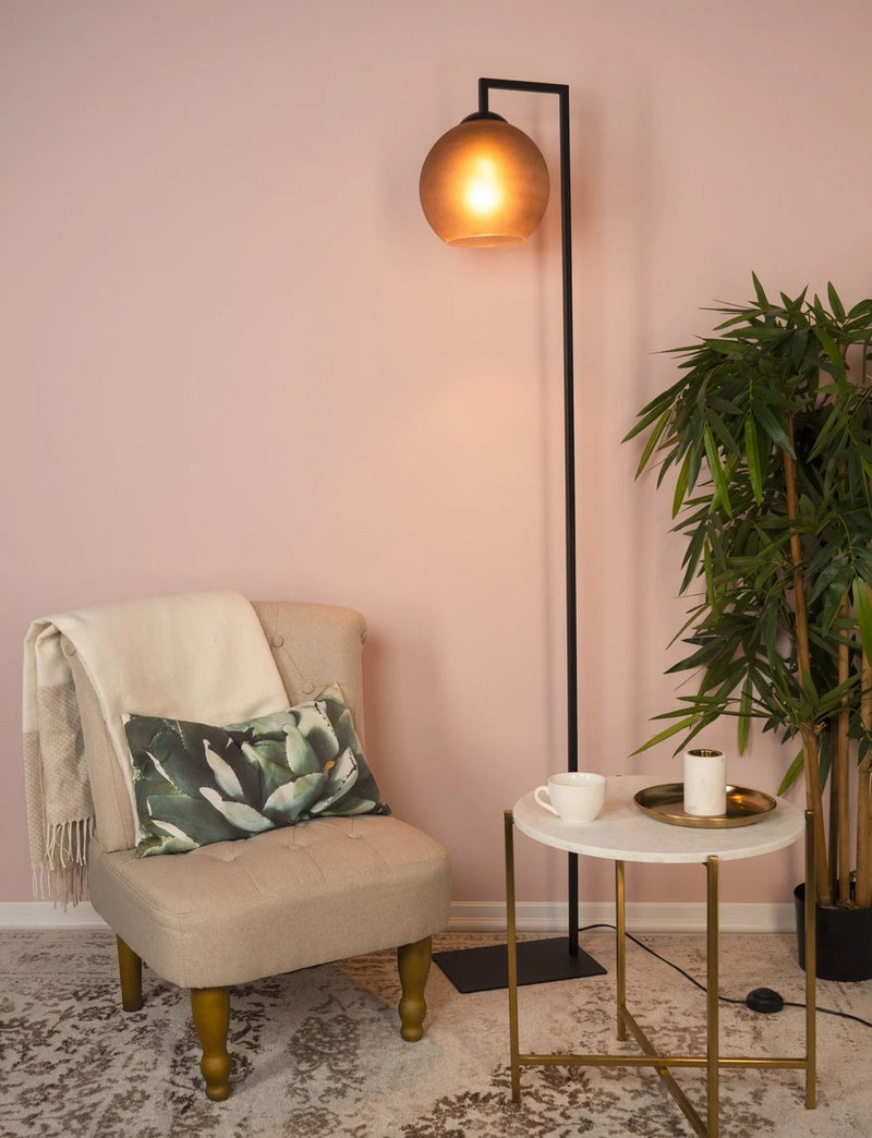 Cesenatico Vloerlamp Zwart/Satijn Grey