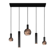Ztahl Riva hanglamp 5-Lichts 4302-9005 Ral Structuur Zwart