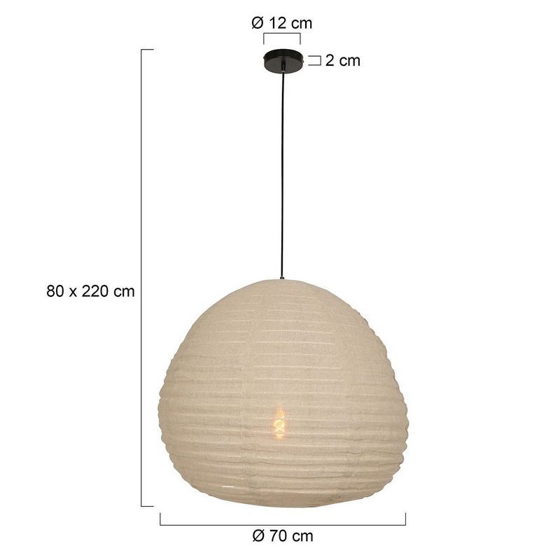 Hanglamp Bangalore 2136B - bamboe linnen kap