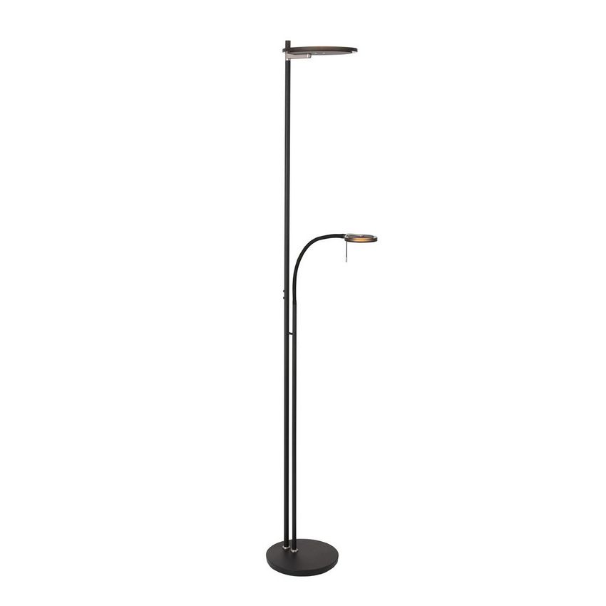Steinhauer 2-Lichts Vloerlamp Turound 2989ZW Zwart/Smoke Glas