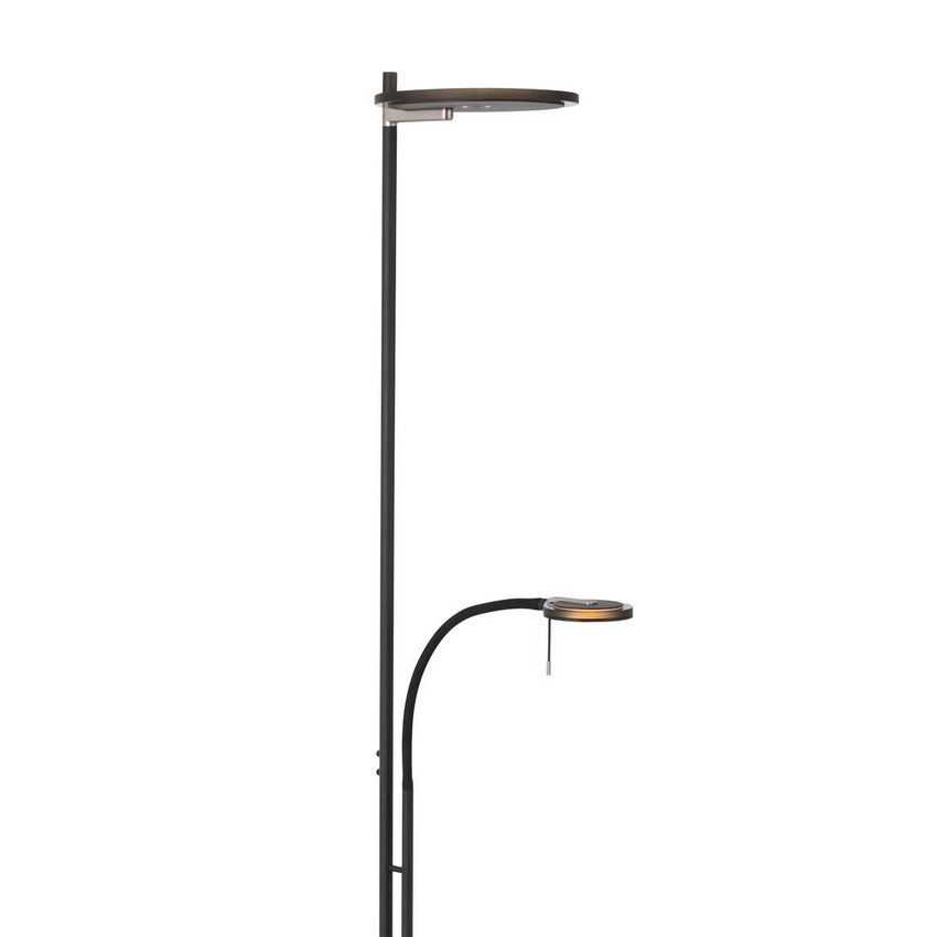 Steinhauer 2-Lichts Vloerlamp Turound 2989ZW Zwart/Smoke Glas
