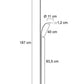 Steinhauer 2-Lichts Vloerlamp Turound 2989ST Nikkelmat/Helder Glas