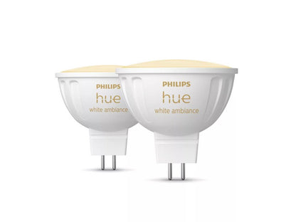 Philips HueWA 5.1W MR16 2-Pack 12v. White/Ambiance