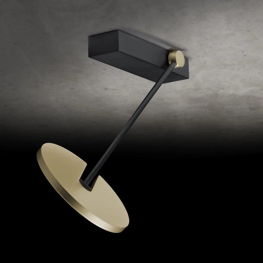 Holtkötter Janus E Plafondlamp 2171-1-59 Zwart/Mat Goud