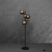 Ztahl Urbino 3-lichts Vloerlamp 4401-Platinum/Zwart