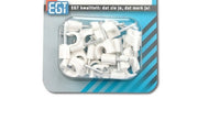 EGT 25 Stuks Kabelbeugel Rond 8mm Wit