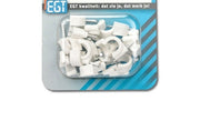25 Stuks Kabelbeugel Rond 10mm Wit