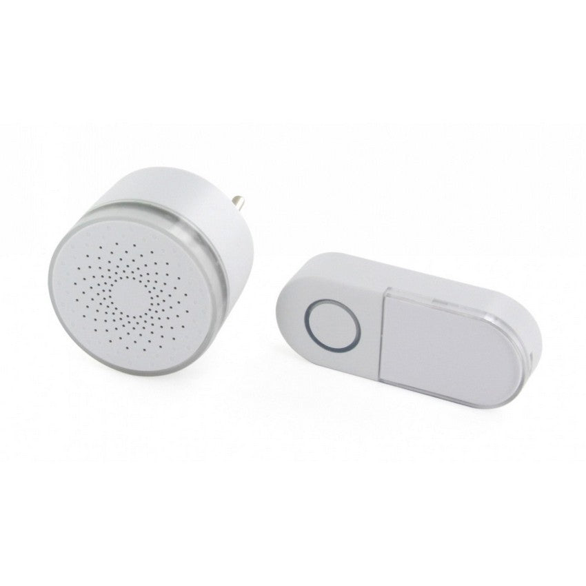 DIO 1.0 Set Round deurgong 230v met deurbel drukker Wit