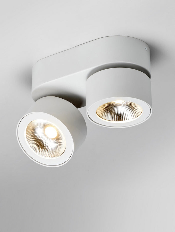 2-Lichts Block Spot – Wit | Warm Wit 2700K | Dimbaar