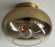 Bellini Plafondlamp met Plafondplaat Mat Goud/Semi Gold glas.