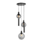 Steinhauer Bollique 5-Lichts Hanglamp 3800ZW Zwart/Rookglas