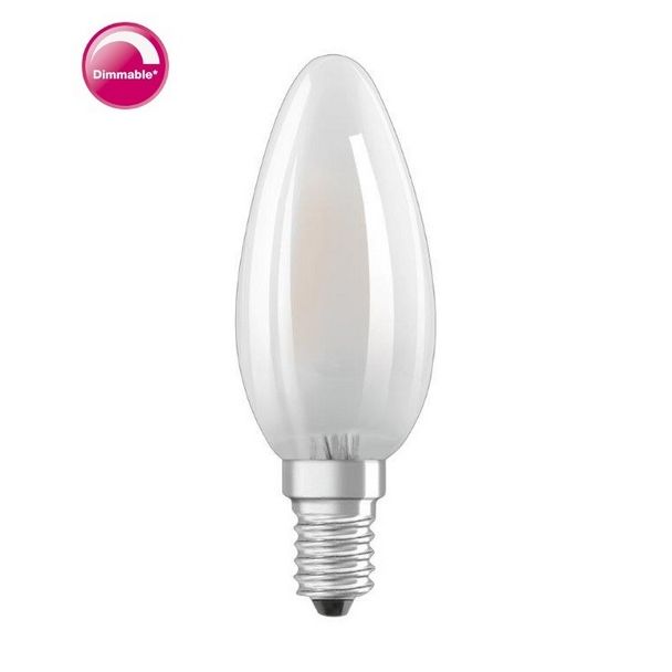 Osram F-LED Dimbare Kaarslamp CLB25M Mat 2,8W 827 E14 - De Smid Verlichting