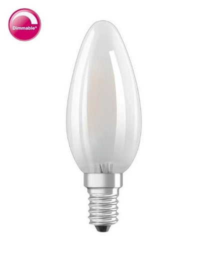 Osram F-LED Dimbare Kaarslamp CLB40M Mat 4,8W 827 E14