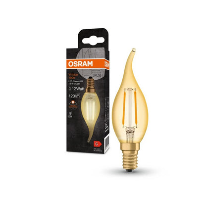 Osram Vintage 1906 Tip-Kaarslamp 1,5 Watt E14 LED 2400 Kelvin 120 Lumen