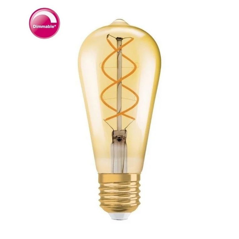 Osram Filament-LED Vintage 1906 Edison ledlamp ST64 Gold 4,5W E27 - De Smid Verlichting
