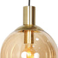 Steinhauer Bollique 5-Lichts Hanglamp 3801ME Mat Messing/Amber Glas
