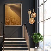 Steinhauer Bollique 5-Lichts Hanglamp 3801ME Mat Messing/Amber Glas