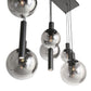 Steinhauer Bollique 9-Lichts Hanglamp 3798ZW Zwart/Smoke Glas