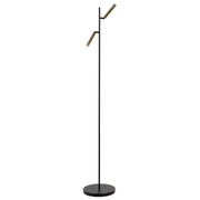 Masterlight Flute 2-Lichts Vloerlamp black/antique brass 1591-10-2-DW