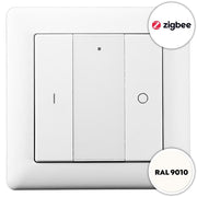 ETH Zigbee wandschakelaar draadloos wit 1 zone 71.2x13.6mm Ral9010 (08-ED-10010)