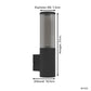 Eglo Salle outdoor Wandmodel Zwart/Transparant