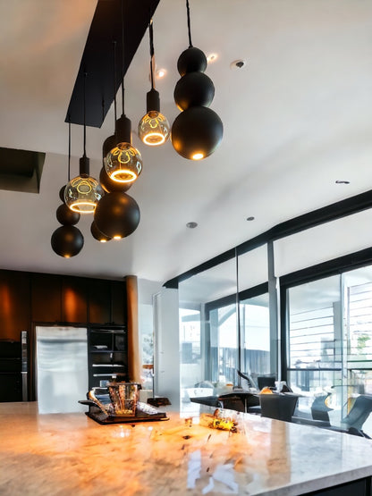 Leclercq en Bouwman Allure Hanglamp 7 lichts 130cm  LB780/7OV-BR  OP=OP De Laatste Showroom model NU: