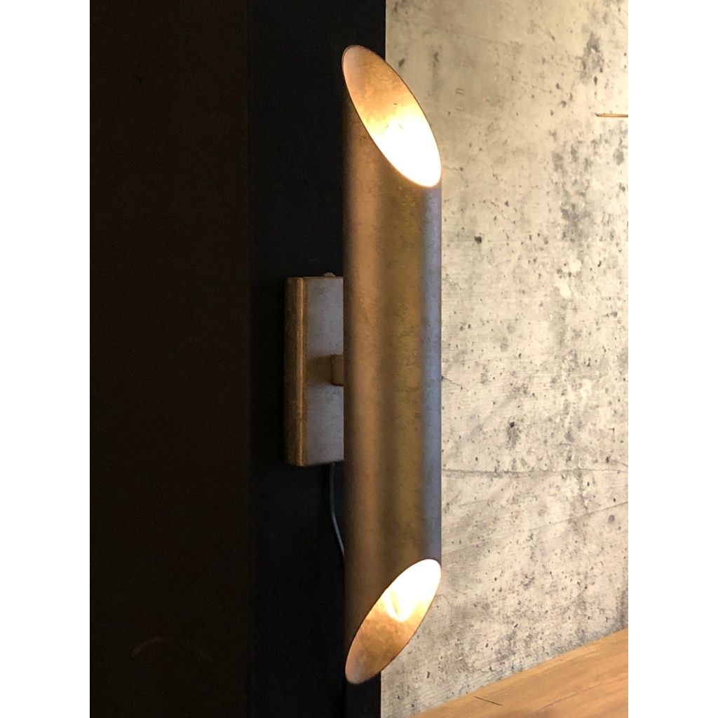 Leclercq en Bouwman Mack 2-Lichts Wandlamp LB025/2WLzlv Ambachtelijk Zilver - De Smid Verlichting