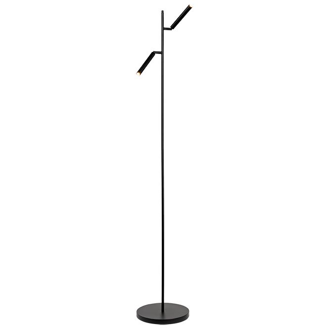 Masterlight Flute 2-Lichts Vloerlamp 1591-05-2-DW Zwart