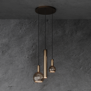 Ztahl Riva hanglamp Rond 3- Lichts 4350-9005 Structuur Zwart