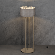Ztahl Aosta vloerlamp Quartz met Kap Mercury Bamboo