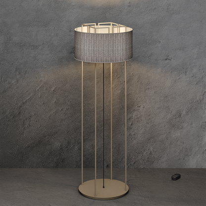 Ztahl Aosta vloerlamp Quartz met Kap Mercury Bamboo