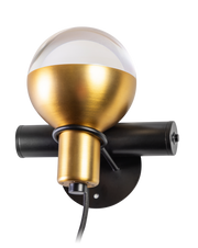 ETH Drop tafellamp/wandlamp 1xGU10 05-WL1346-0230 zwart/mat messing