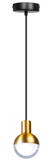 ETH Drop 1-lichts Hanglamp Zwart/mat messing